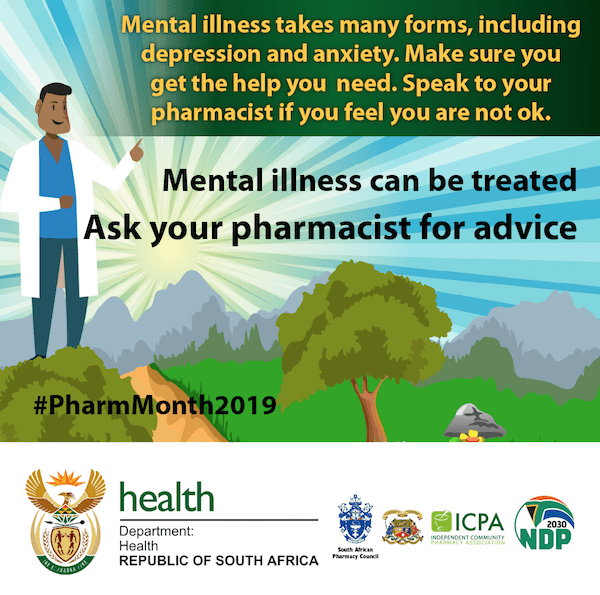September 2019 is Pharmacy Month - Mental illness can be treated