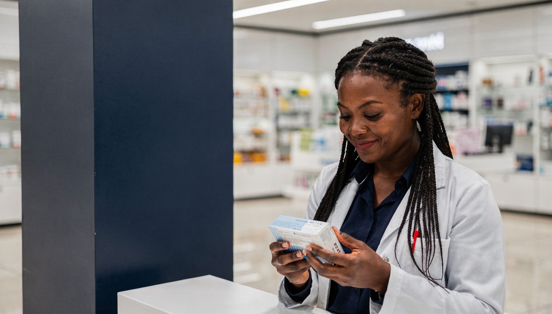 A pharmacist at work