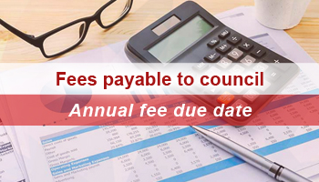 2019 Fees payable to Council