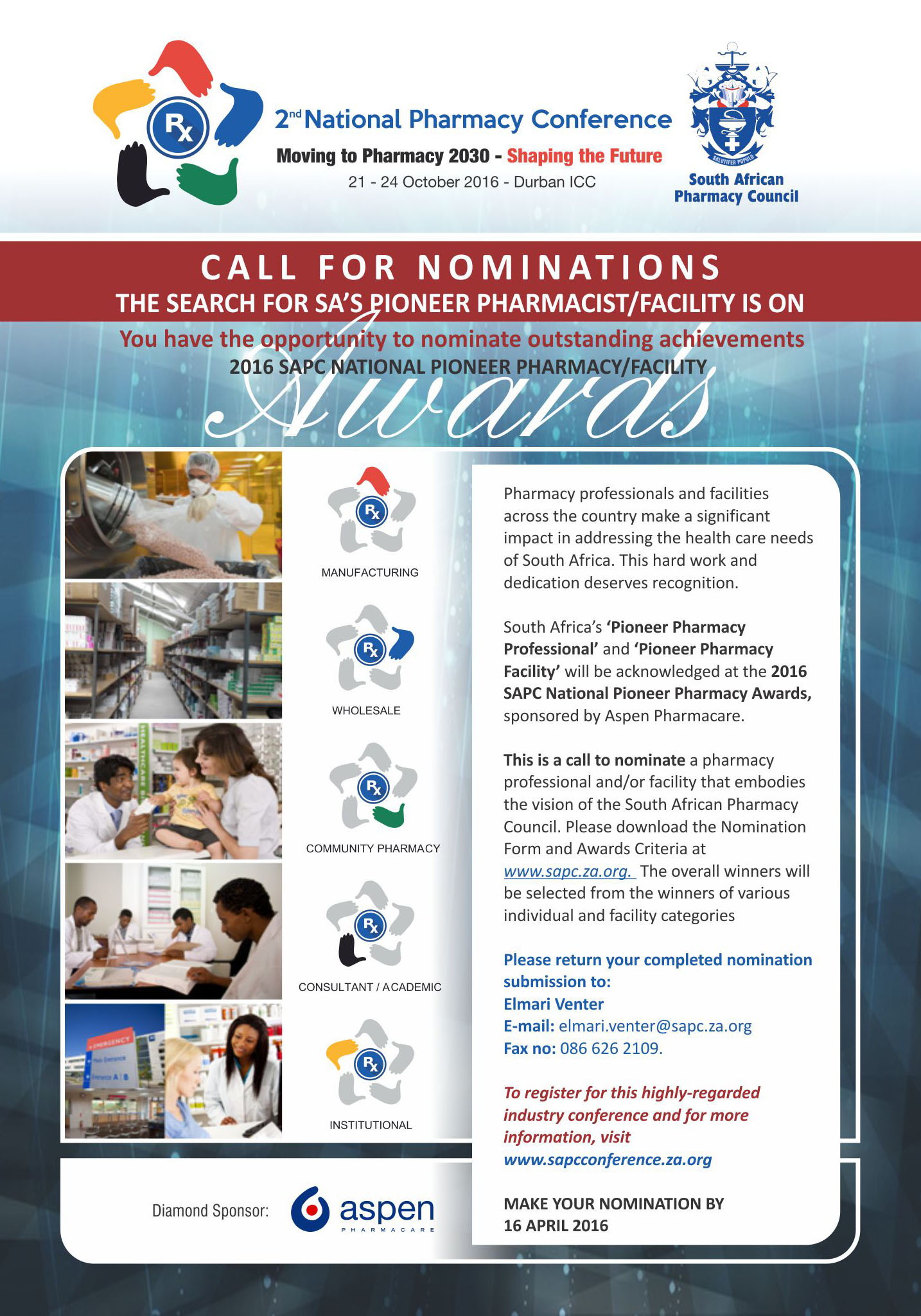 2016 National Pioneer Pharmacy (Professional and Facility) Awards