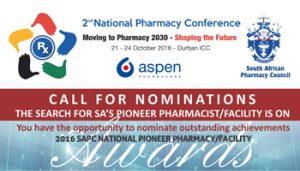 2016 SAPC National Pioneer Pharmacy Awards