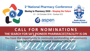 2016 SAPC National Pioneer Pharmacy Awards